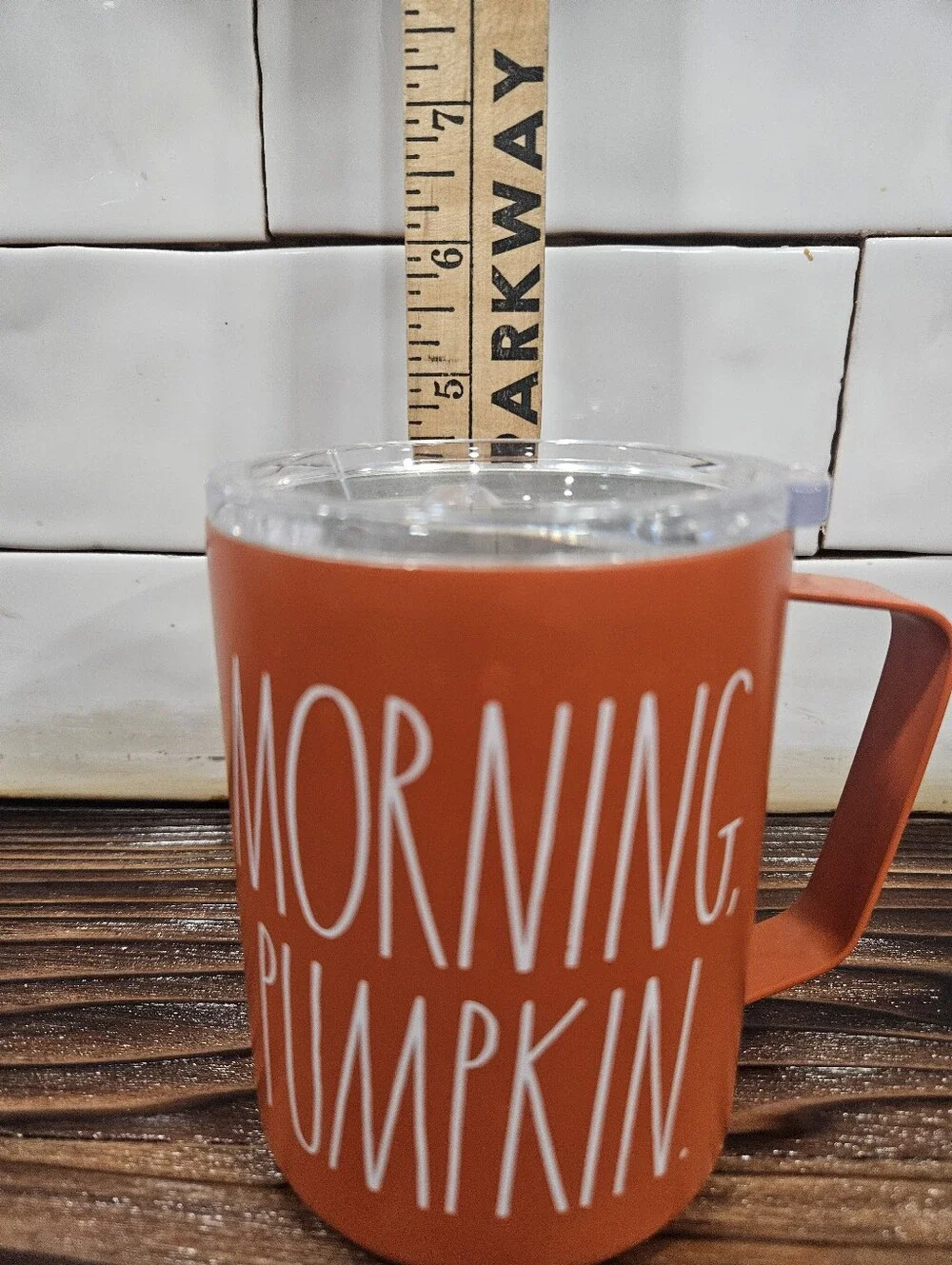 Rae Dunn Morning Pumpkin Insulated Stainless Steel Coffee Travel Mug